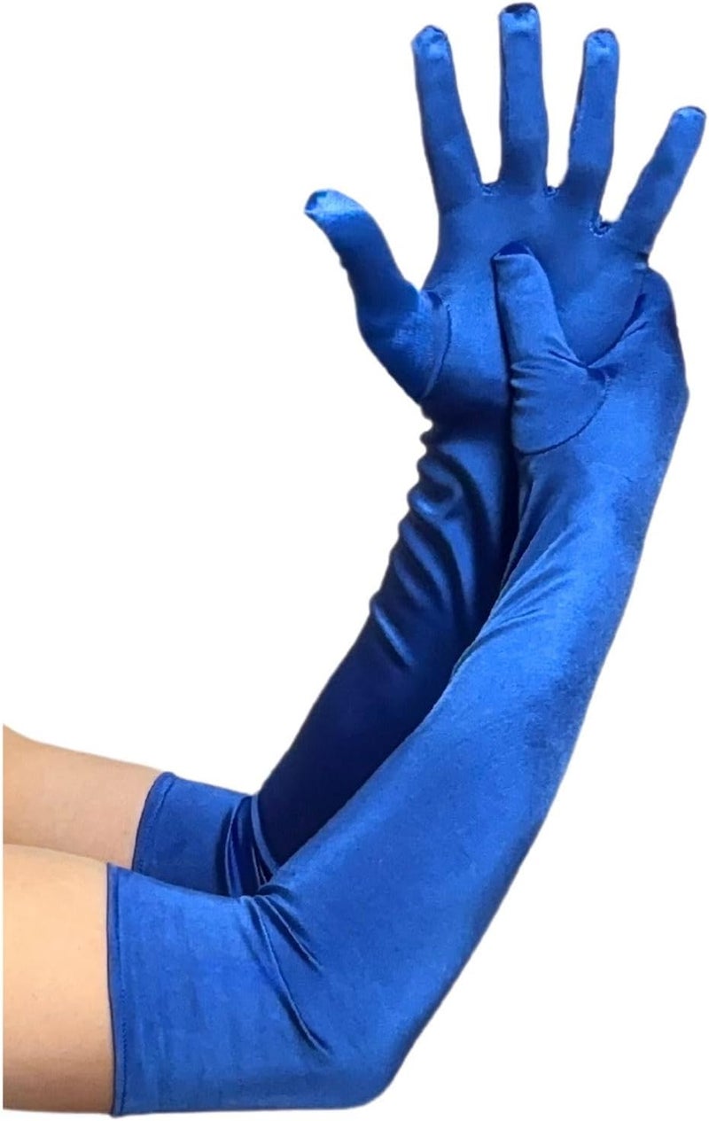 MD Style قفازات أوبرا طويلة للنساء - زي حفلة العشرينات - قفازات ساتان بطول الكوع لحفلة الشاي - إكسسوارات الأميرة - Image 1